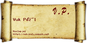 Vuk Pál névjegykártya